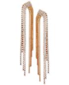 Guess Gold-tone Crystal & Chain Fringe Drop Earrings