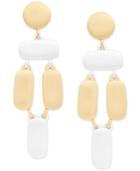 Lucky Brand Two-tone Sculptural Statement Earrings