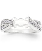 Create Your Ring Diamond Twist Ring Base (1/4 Ct. T.w.) In 14k White Gold