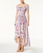 American Rag Juniors' Smocked Floral-print Dress, Created For Macy's
