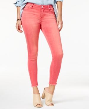 Celebrity Pink Juniors' Frayed-hem Skinny Ankle Jeans