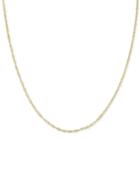 18 Tri-color Singapore Chain Necklace (2-5/8mm) In 14k Gold, White Gold & Rose Gold