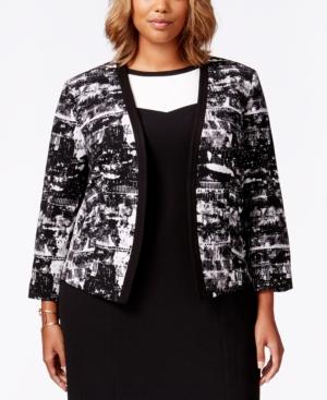 Nine West Plus Size Printed Jacket