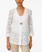 Jm Collection Lace Single-button Blazer, Only At Macy's