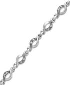 Diamond Link Bracelet In Sterling Silver (1/4 Ct. T.w.)