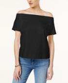 Guess Cotton Pocketed Off-the-shoulder T-shirt