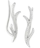 Diamond Ear Crawlers (1/6 Ct. T.w.) In 14k White Gold