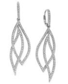 Danori Pave Crystal Leaf Earrings, Created For Macy's