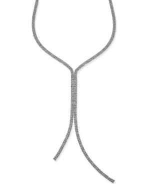 Thalia Sodi Silver-tone Rhinestone Lariat Necklace, Only At Macy's