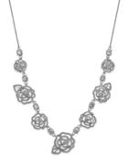 Kate Spade New York Silver-tone Crystal Flower Necklace