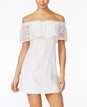 Speechless Juniors' Lace Off-the-shoulder Dress, A Macy's Exclusive