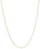 "14k Gold Necklace, 18"" Small Flat Twist Chain"