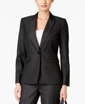 Tahari Asl Petite Cindy One-button Blazer
