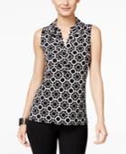 Inc International Concepts Printed Sleeveless Blouse, Only At Macy's