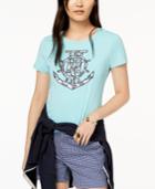 Tommy Hilfiger Embroidered Anchor-graphic T-shirt, Created For Macy's