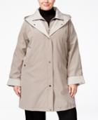 Jones New York Plus Size Water-resistant Hooded Raincoat