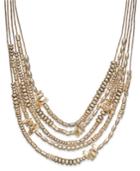 Inc International Concepts Gold-tone Metal Bead Multi-row Necklace, Only At Macy's