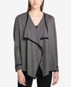 Calvin Klein Open Fly-away Piped Cardigan