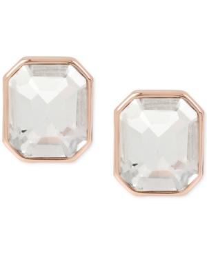 Kenneth Cole Rose Gold-tone Crystal Stud Earrings