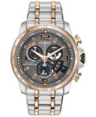 Citizen Men's Eco-drive Chrono-time A-t Two-tone Stainless Steel Bracelet Watch 44mm By0106-55h