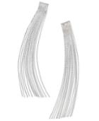 Thalia Sodi Silver-tone Fringe Linear Drop Earrings, Created For Macy's