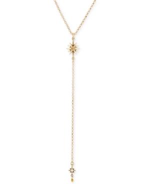 Lucky Brand Gold-tone Double Star Lariat Necklace