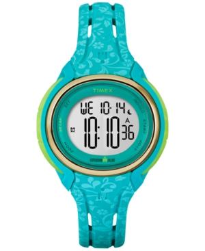 Timex Women's Digital Ironman Sleek Blue Silicone Strap Watch 57mm Tw5m03100jt