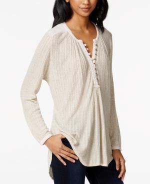 Lucky Brand Long-sleeve Textured Henley