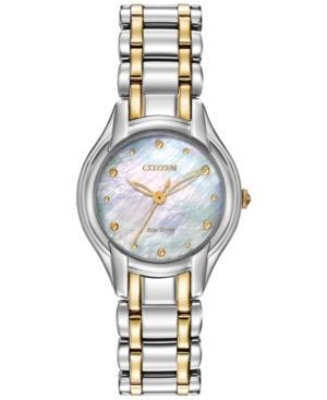 Citizen Women's Silhouette Eco-drive Two-tone Stainless Steel Bracelet Watch 27mm Em0284-51n