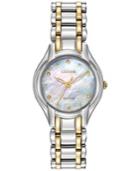 Citizen Women's Silhouette Eco-drive Two-tone Stainless Steel Bracelet Watch 27mm Em0284-51n