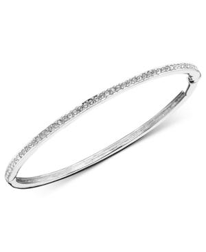 Danori Bracelet, Silver-tone Thin Crystal Bangle