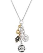 Lucky Brand Two-tone Hamsa Charms Pendant Necklace, 22 + 2 Extender, Created For Macy's