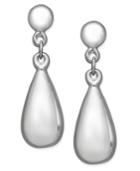 10k White Gold Earrings, Teardrop