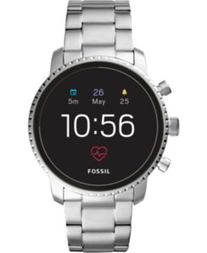 Fossil Q Men's Explorist Hr Stainless Steel Bracelet Touchscreen Smart Watch 45mm