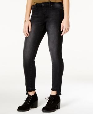 Rampage Juniors' Step-hem Skinny Jeans