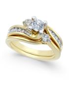 Certified Diamond Engagement Ring Bridal Set In 14k Gold Or White Gold (1 Ct. T.w.)