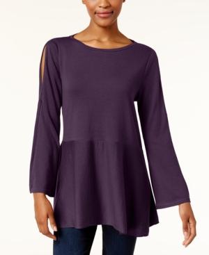 Style & Co Flared Split-sleeve Sweater, Created For Macy's