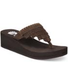 Yellow Box Dario Fringe Wedge Flip-flops Women's Shoes