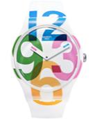 Swatch Unisex Swiss Street Energy White Silicone Strap Watch 41mm Suow117