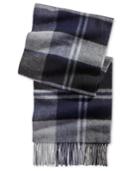 Club Room Men's Offset Plaid Cashmere Scarf, Created For Macy's
