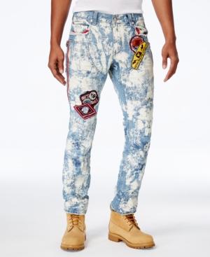 Heritage America Men's Bleached Patchwork Jeans