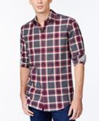 Tasso Elba Big And Tall Check Long-sleeve Shirt, Only At Macy's