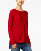 Eileen Fisher Wool Seamed Sweater