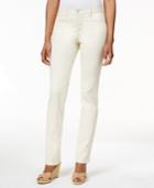 Style & Co. Petite Colored Wash Tummy-control Slim-leg Jeans, Only At Macy's