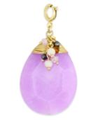 M. Haskell For Inc Gold-tone Purple Briolette Clip-on Pendant, Only At Macy's