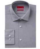 Hugo Boss Men's Fitted Red And Blue Check Dress Shirt