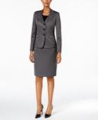 Le Suit Mini-houndstooth Three-button Skirt Suit