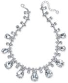 Charter Club Silver-tone Crystal All-around Frontal Necklace, 17 + 2 Extender, Created For Macy's