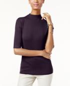 Inc International Concepts Mock-neck Ribbed Sweater, Only At Macy's