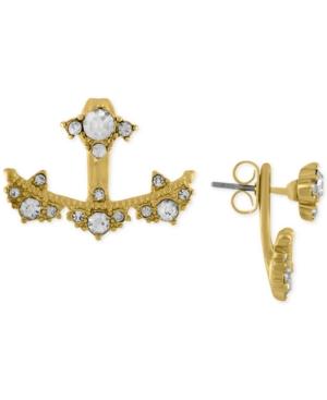 Rachel Rachel Roy Gold-tone Crystal Studded Floater Earrings